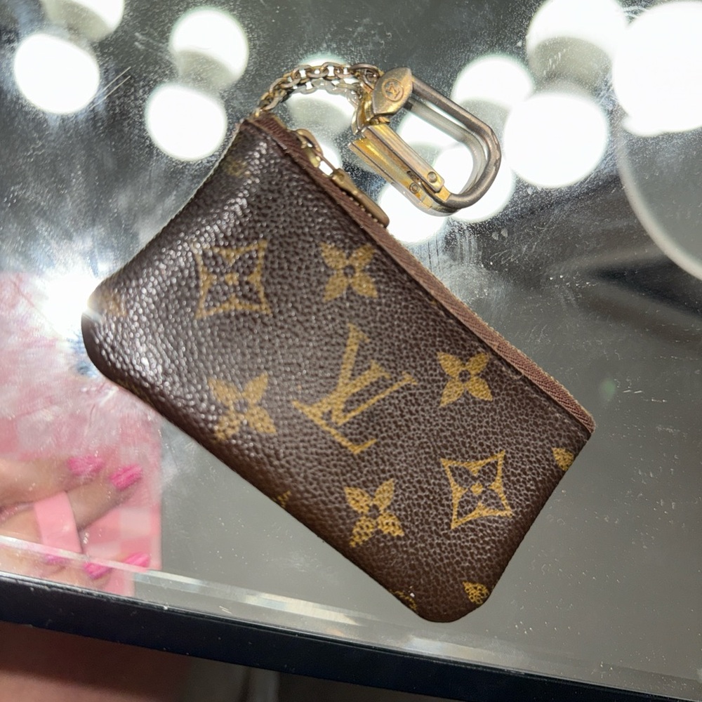 Louis Vuitton Brown and Gold Monogram Pouch